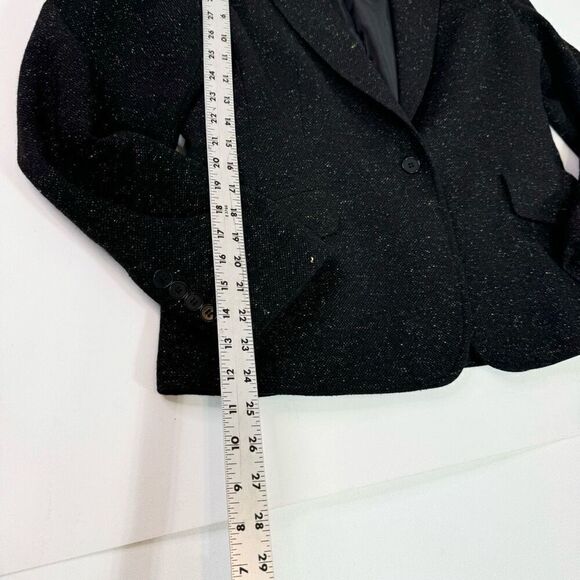 Talbots Jacket Womens 12 Black Stardust Pattern Long-Sleeve Notch Lapel Blazer F - Picture 3 of 9